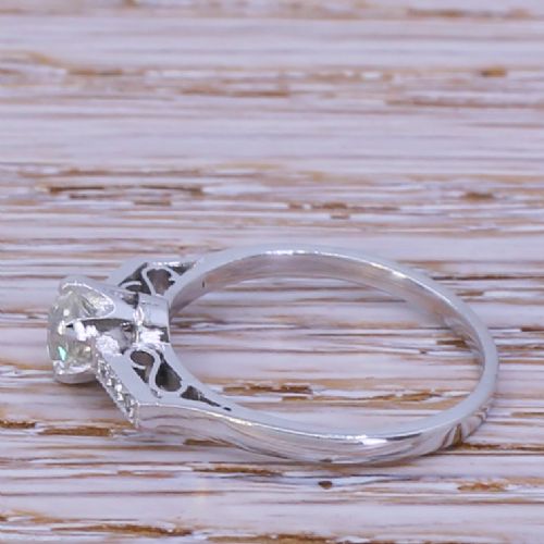 fig 2. Art Deco 0.48 Carat Old Cut Diamond Engagement Ring, circa 1920