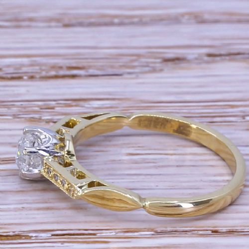 fig 2. Art Deco 0.50 Carat Old Cut Diamond Engagement Ring, circa 1920