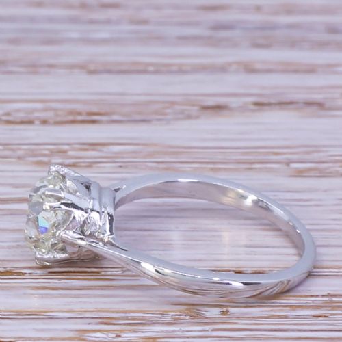 fig 2. Art Deco 2.07 Carat Old Cut Diamond Engagement Ring, circa 1930