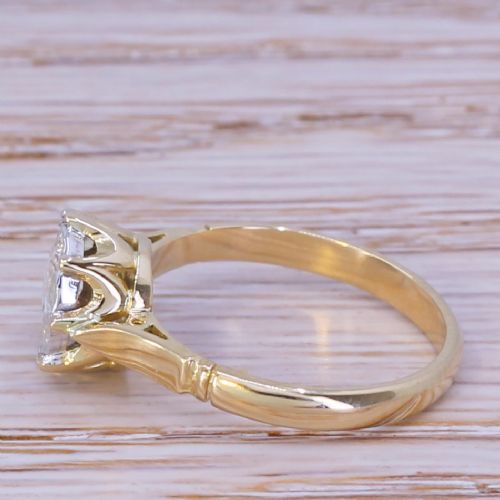 fig 2. Edwardian 0.50 Carat Rose Cut Diamond Solitaire Ring, circa 1905