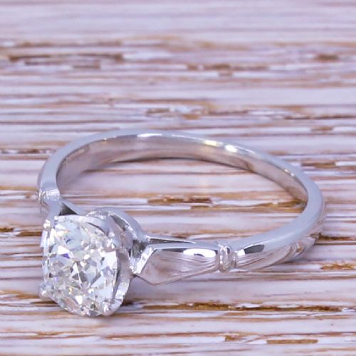 Art Deco 0.88 Carat Old Cut Diamond Engagement Ring, Circa 1920