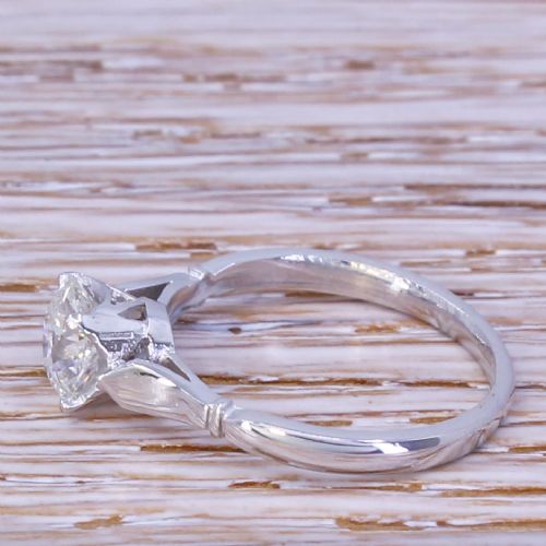 fig 2. Art Deco 0.88 Carat Old Cut Diamond Engagement Ring, circa 1920