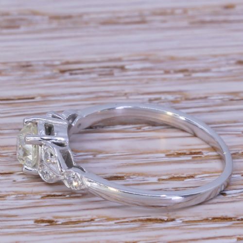 fig 2. Art Deco 0.57 Carat Old Cut Diamond Engagement Ring, circa 1930