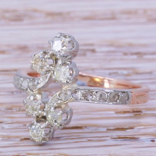 Art Nouveau 0.72 Carat Old Cut Diamond Ring, Circa 1910