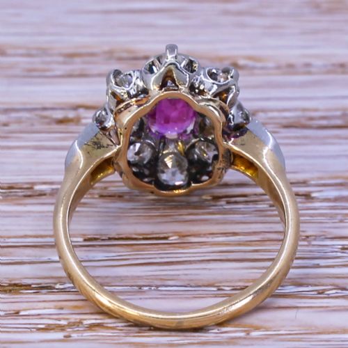 fig 3. Art Deco 0.90 Carat Mogok Burmese Ruby & Old Cut Diamond Ring, circa 1920
