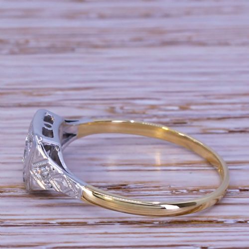 fig 2. Mid Century 0.20 Carat Old Cut Diamond Ring, circa 1960