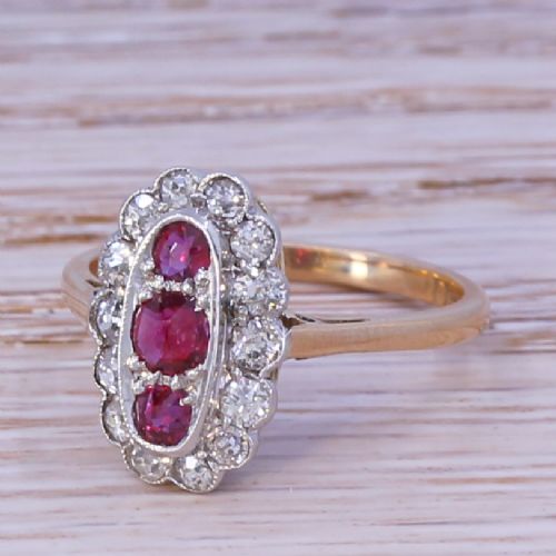 Art Deco 0.40 Carat Ruby & 0.50 Carat Diamond, Circa 1920