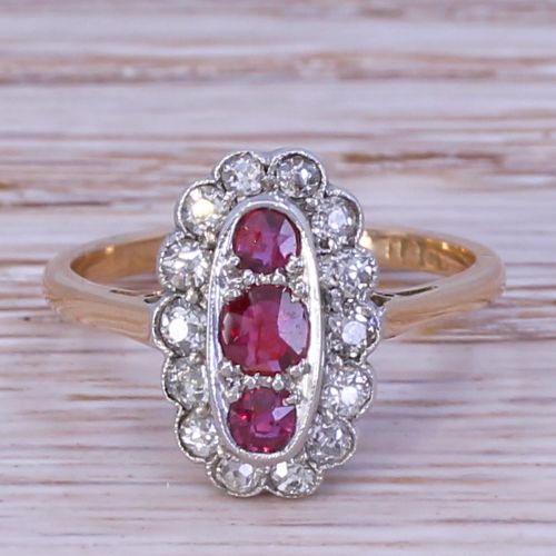 fig 1. Art Deco 0.40 Carat Ruby & 0.50 Carat Diamond, circa 1920