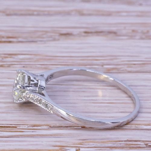fig 2. Art Deco 0.76 Carat Old Cut Diamond Engagement Ring, circa 1930