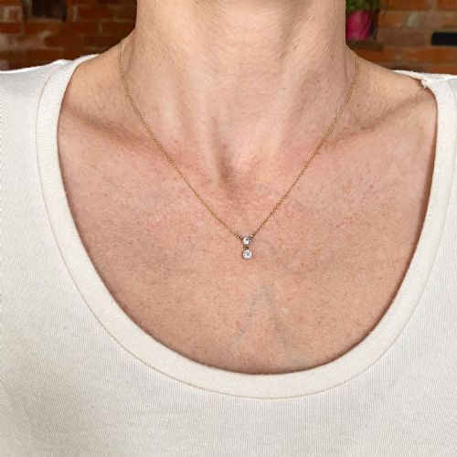 fig 1. Art Deco 0.25 Carat Old Mine Cut Diamond Pendant, circa 1915