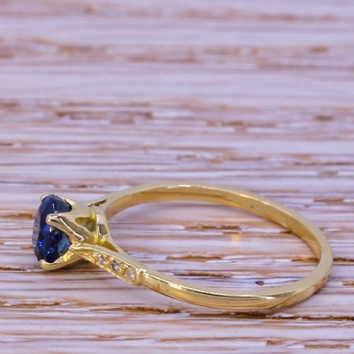 fig 2. Art Deco 0.50 Carat Burmese Sapphire Solitaire Ring, circa 1915