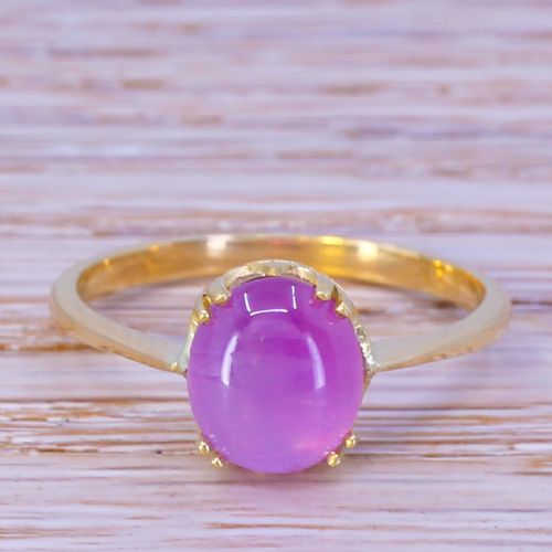 fig 1. Edwardian 3.94 Carat Mogok Burmese Pink Sapphire Solitaire Ring, circa 1910