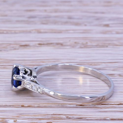 fig 2. Mid Century 1.26 Carat Ceylon Sapphire Solitaire Ring