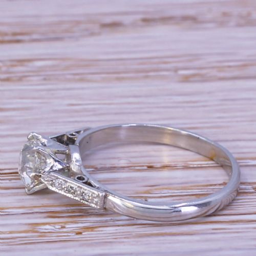 fig 2. Art Deco 0.78 Carat Old Cut Diamond Engagement Ring, circa 1930