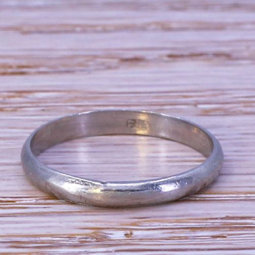Art Deco Wedding Band Ring, Platinum