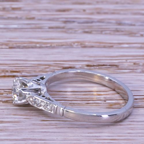 fig 2. Art Deco 0.51 Carat Old Cut Diamond Engagement Ring, circa 1940