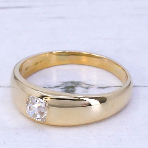 Victorian 0.60 Carat Old Cut Diamond Solitaire Ring, Circa 1900
