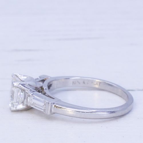 fig 3. Art Deco 0.91 Carat Asscher Cut Diamond Engagement Ring, circa 1930