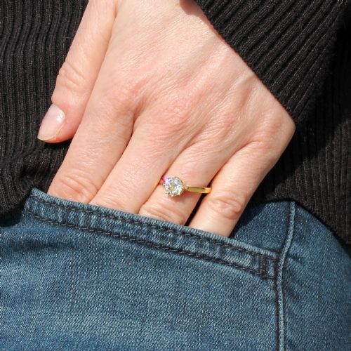 fig 1. Art Deco 0.86 Carat Old Cut Diamond Engagement Ring, circa 1920