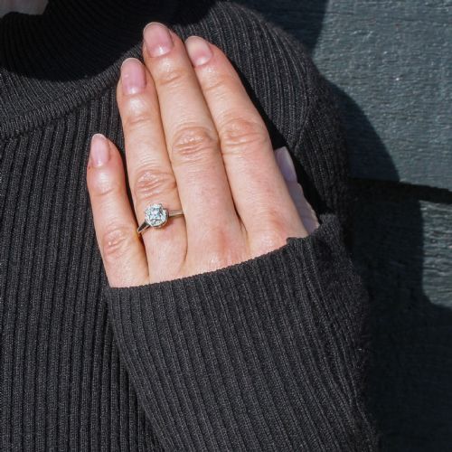 fig 3. Edwardian 1.54 Carat Old Cut Diamond Engagement Ring, circa 1910