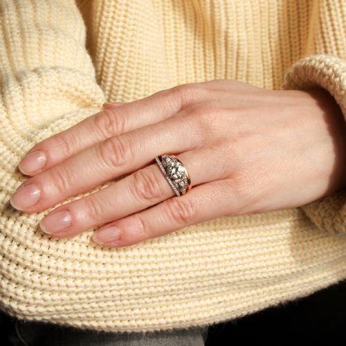 fig 3. Edwardian 1.41 Carat Old Cut Diamond Engagement Ring, circa 1910
