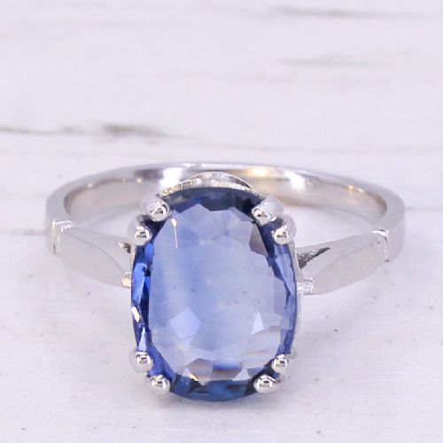 fig 2. Art Deco 2.71 Carat Ceylon Sapphire Solitaire Ring, circa 1930