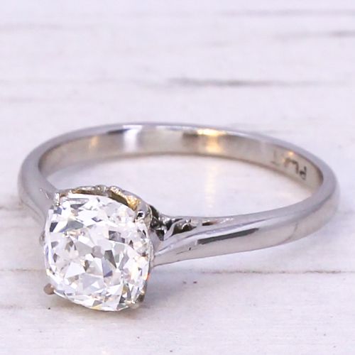 Art Deco 1.08 Carat Old Cut Diamond Engagement Ring, Circa 1930