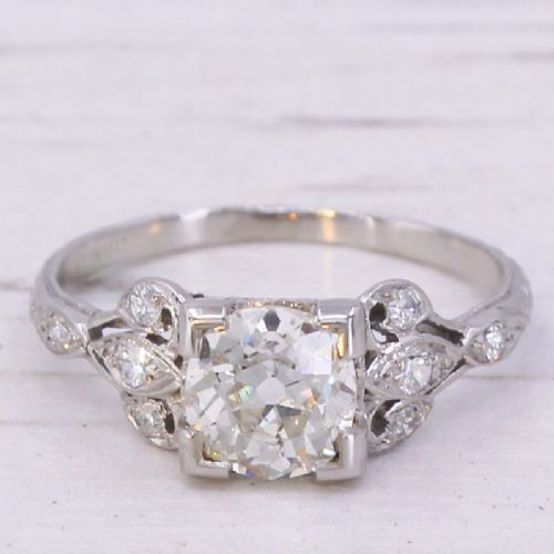 fig 2. Edwardian 1.06 Carat Old Cut Diamond Engagement Ring, circa 1910