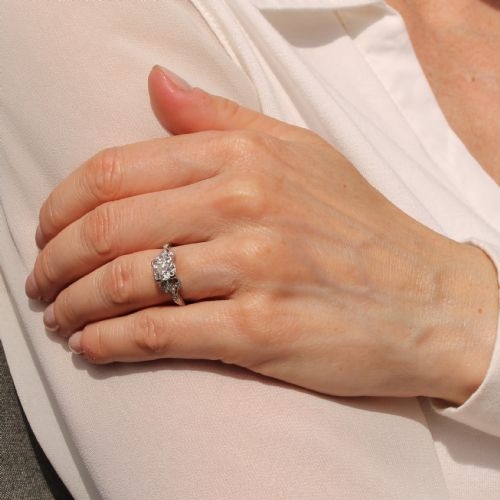 fig 3. Edwardian 1.06 Carat Old Cut Diamond Engagement Ring, circa 1910