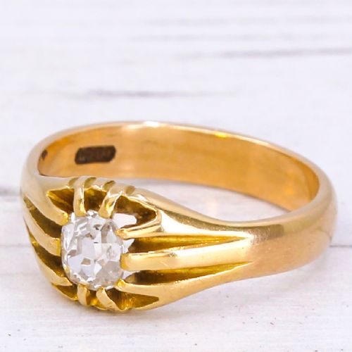 Victorian 0.50 Carat Old Cut Diamond Solitaire Ring, Circa 1900