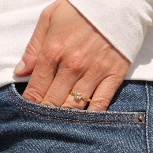 fig 1. Edwardian 0.56 Carat Old Cut Diamond Engagement Ring, circa 1910