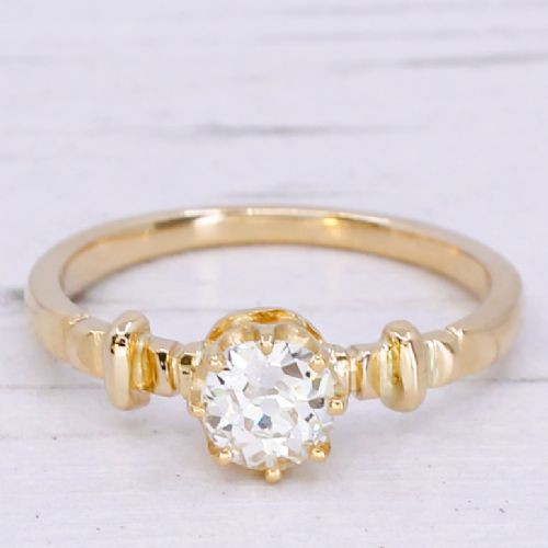 fig 2. Edwardian 0.56 Carat Old Cut Diamond Engagement Ring, circa 1910
