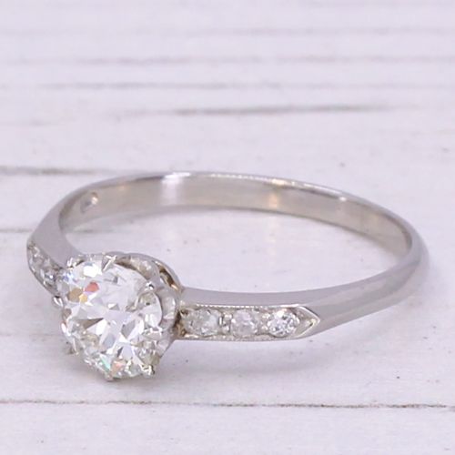 Art Deco 0.62 Carat Old Cut Diamond Engagement Ring, Circa 1920