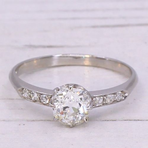 fig 2. Art Deco 0.62 Carat Old Cut Diamond Engagement Ring, circa 1920