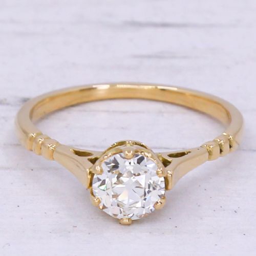 fig 2. Art Deco 0.75 Carat Old Cut Diamond Engagement Ring, circa 1915