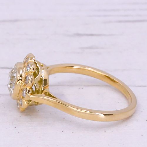 fig 2. Edwardian 1.19 Carat Old Cut Diamond Cluster Ring, circa 1910