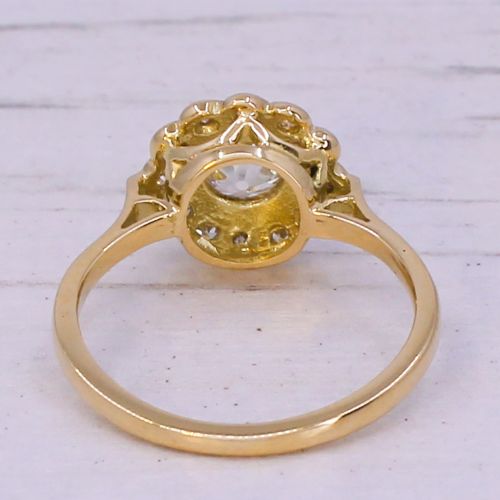 fig 3. Edwardian 1.19 Carat Old Cut Diamond Cluster Ring, circa 1910