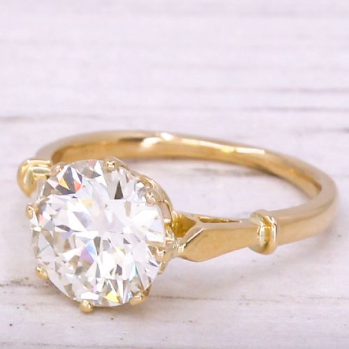 Art Deco 2.60 Carat Old Cut Diamond Engagement Ring, Circa 1935