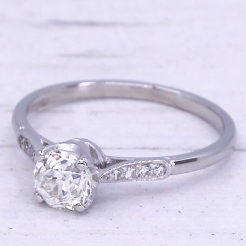 Art Deco 0.54 Carat Old Cut Diamond Engagement Ring, Circa 1935