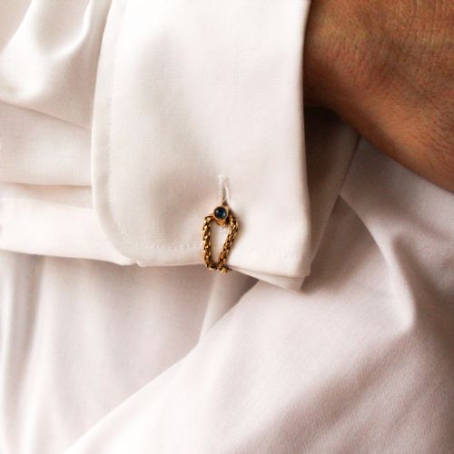 fig 1. BOUCHERON Wrap-Around Sapphire Cufflinks, circa 1950