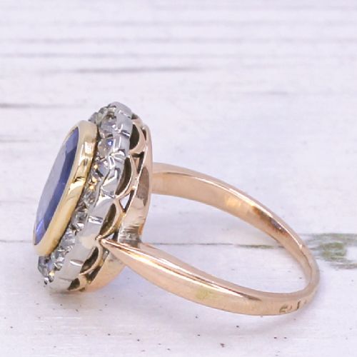 fig 3. Art Deco 2.00 Carat Ceylon Sapphire & Diamond Ring, circa 1915