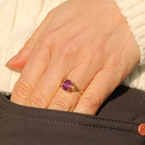 fig 1. Art Nouveau 1.65 Carat Ruby Solitaire Ring, circa 1910