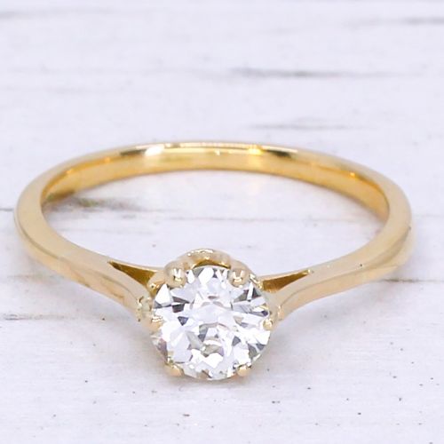 fig 2. Art Deco 0.65 Carat Old Cut Diamond Engagement Ring, circa 1930