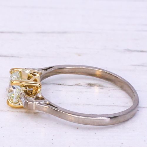 fig 3. Mid Century 1.05 Cushion Cut Diamond Engagement Ring, circa 1960