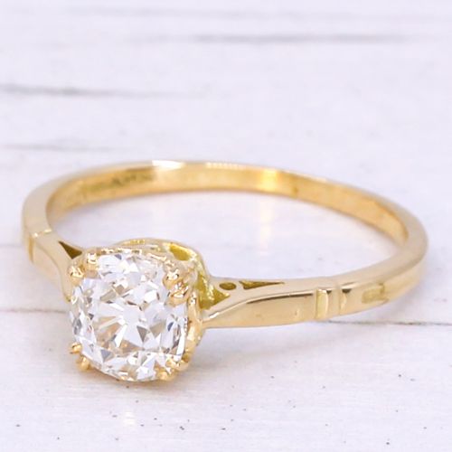 Edwardian 0.88 Carat Diamond Engagement Ring, Circa 1910