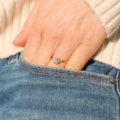 fig 1. Edwardian 0.88 Carat Diamond Engagement Ring, circa 1910