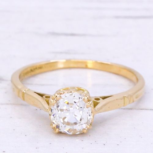 fig 2. Edwardian 0.88 Carat Diamond Engagement Ring, circa 1910
