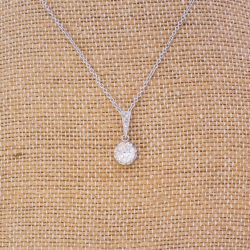 fig 3. Art Deco 1.05 Carat Old Cut Diamond Solitaire Pendant, circa 1940