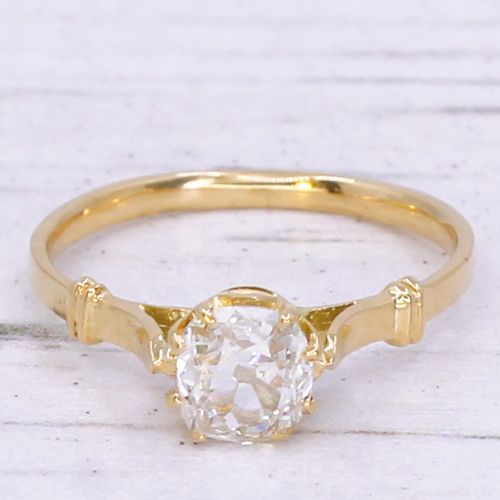 fig 2. Art Deco 0.65 Carat Old Cut Diamond Engagement Ring, circa 1915