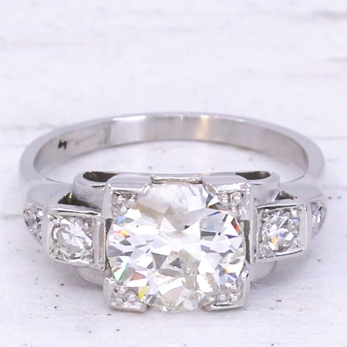 fig 2. Kutchinsky 1.52 Carat Old Cut Diamond Ring, circa 1945